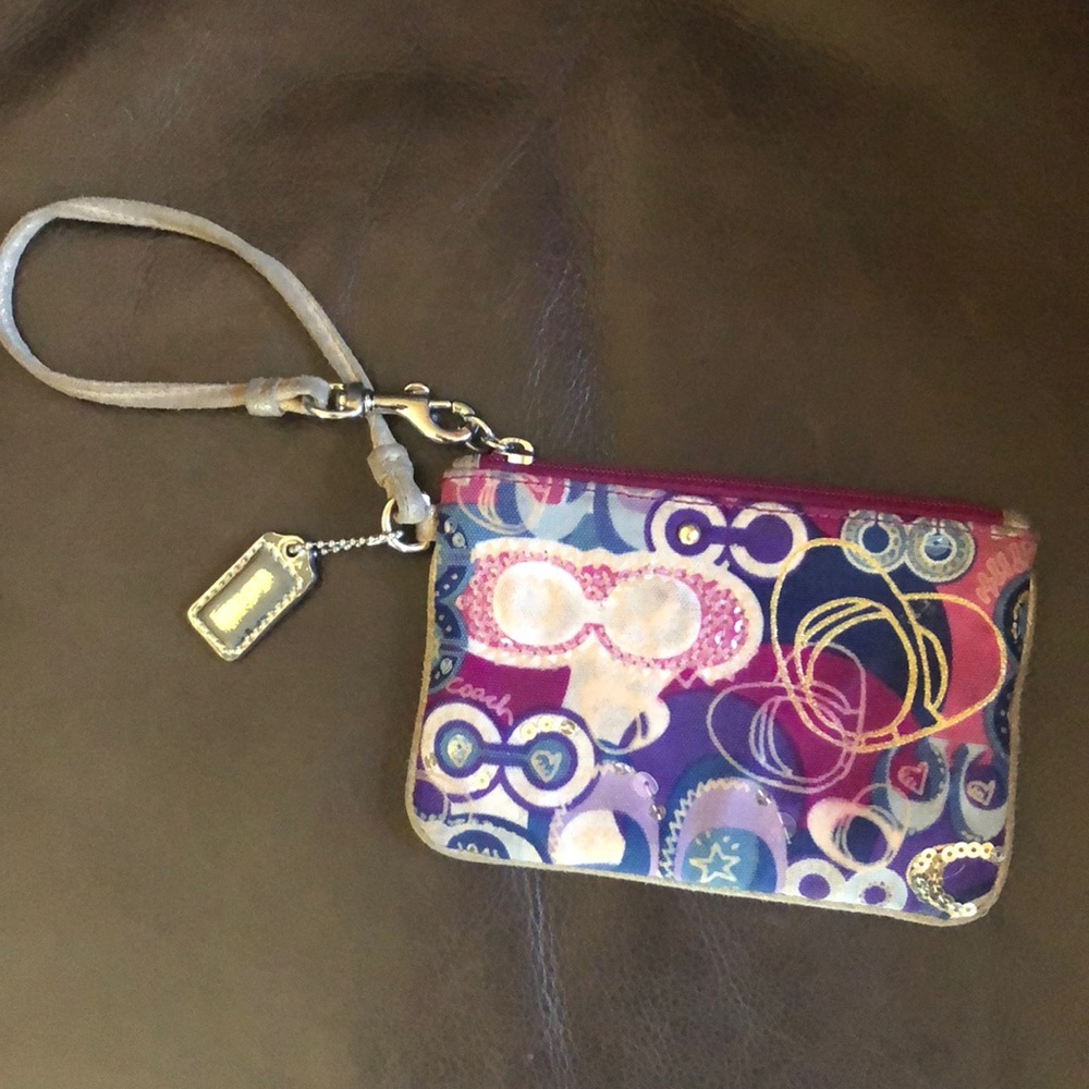 Coach poppy wristlet